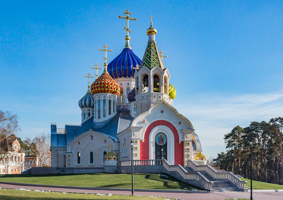 Храм Игоря Черниговского в Переделкино зимой